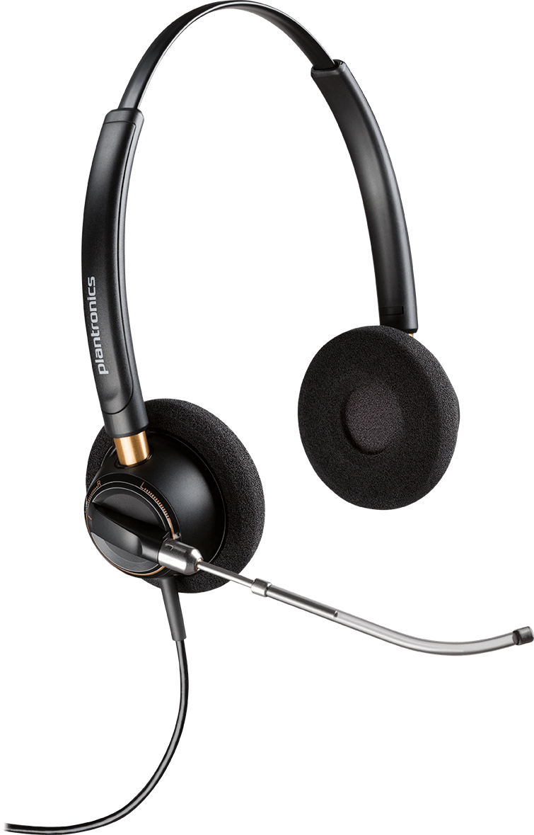 Diadema Plantronics EncorePro Biaural con Tubo de Voz. Mod. HW520V